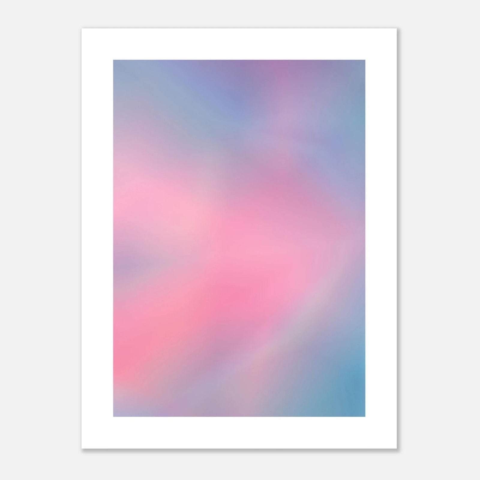 Weiches Pastellgradient in Pink und Blau für das Traumhafte Pastell-Gradient Art Poster