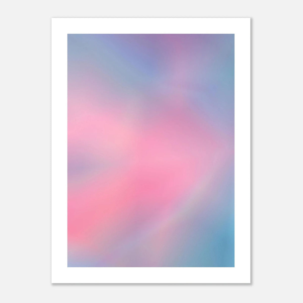 Traumhafte Pastell-Gradienten in Rosa und Blau für das Gradient Art Poster Nebelviolett