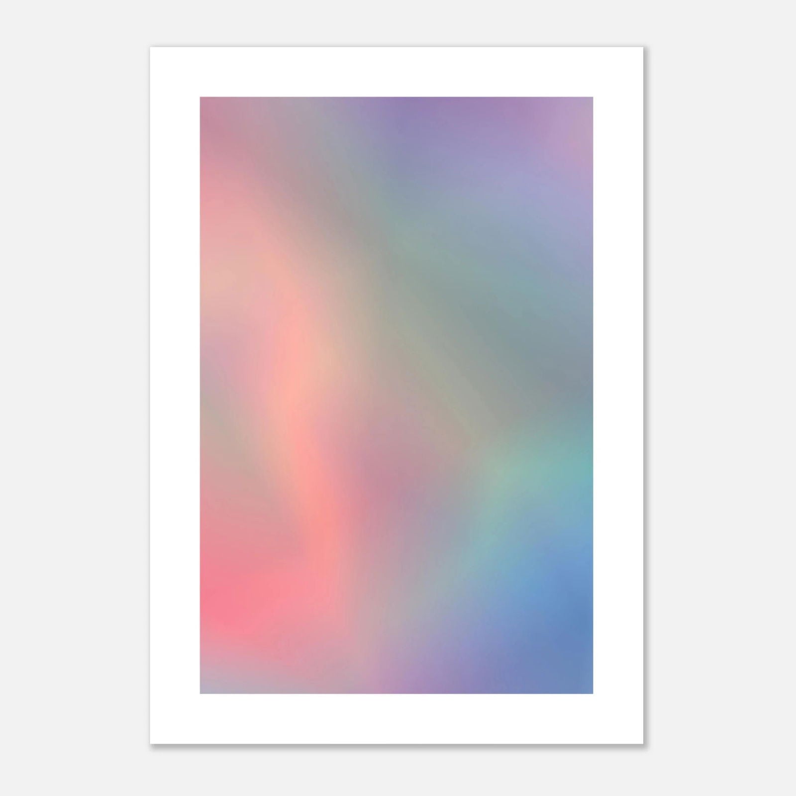 Pastell Gradient Art Poster mit sanften, traumhaften Farbverläufen in Rosénebel