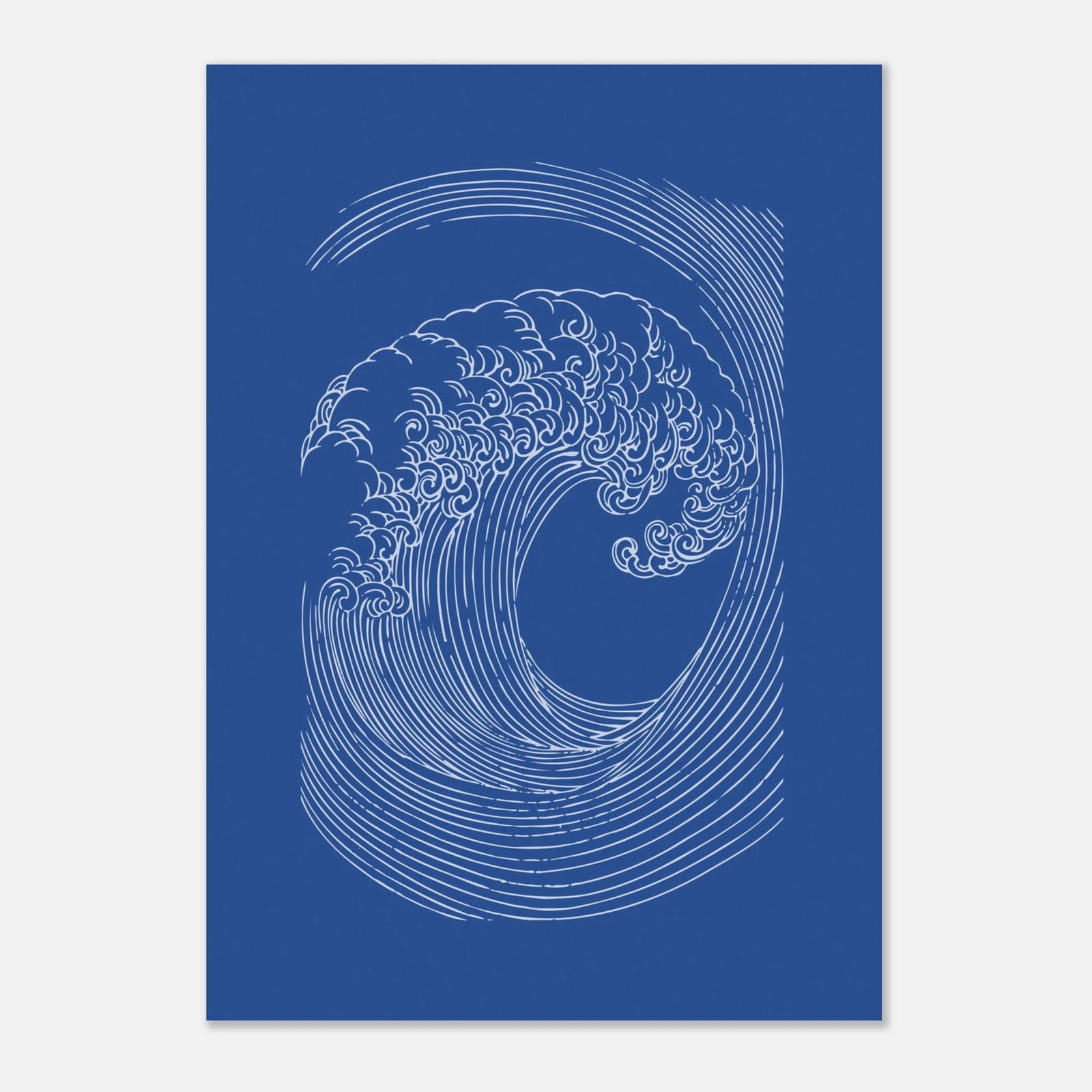 AAM_Sparkling Waves Graphics Art Poster Blau Weiß