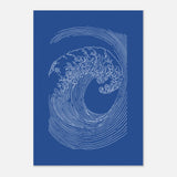 AAM_Sparkling Waves Graphics Art Poster Blau Weiß