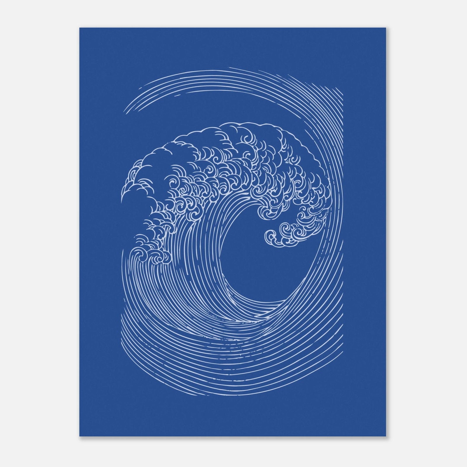 AAM_Sparkling Waves Graphics Art Poster Blau Weiß