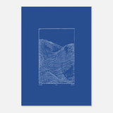 AAM_Waves Graphics Art Poster Blau Weiß