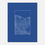 AAM_Waves Graphics Art Poster Blau Weiß