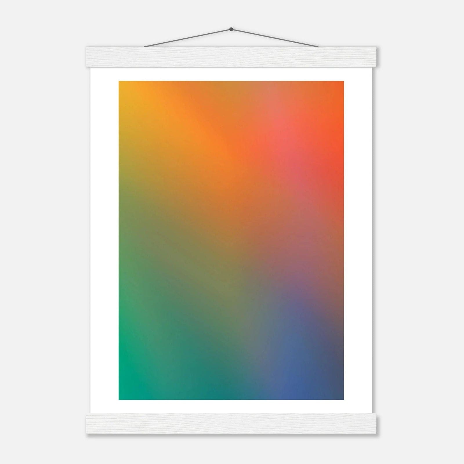 Framed Dreamy Pastell Gradient Art Poster mit Holzleisten in sanften Farben