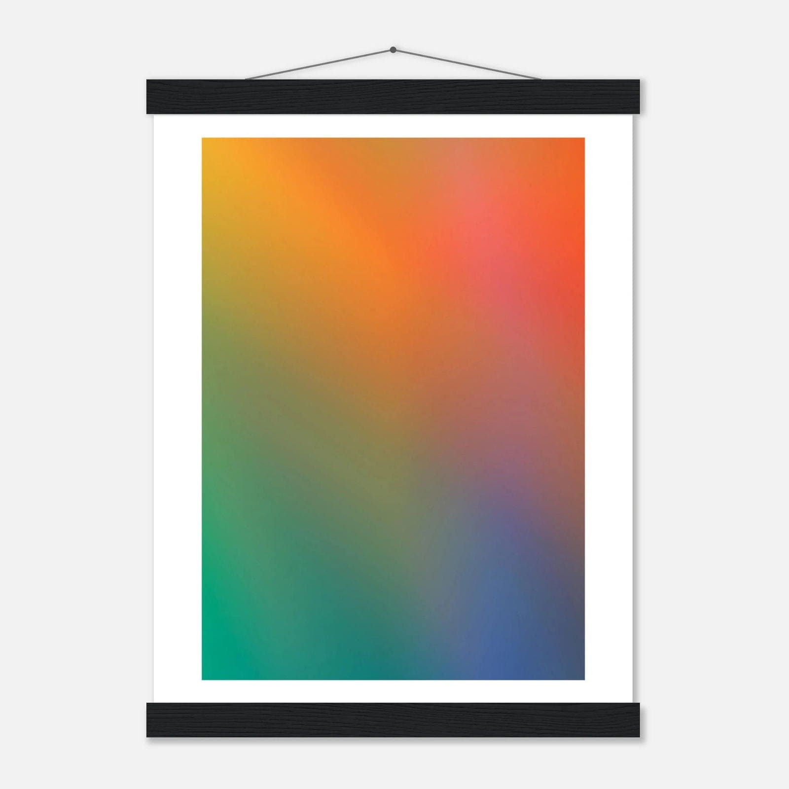 Farbverlauf Kunstposter im Magnetrahmen für stilvolle Raumgestaltung und Sommerglühen