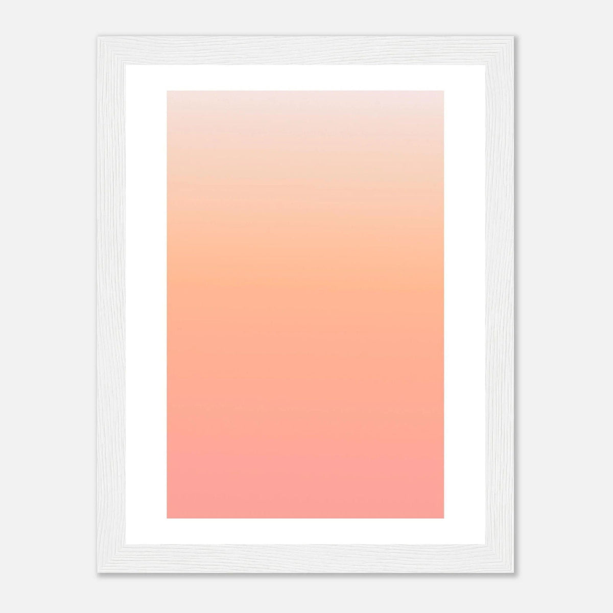 AAM_Linear Pastell Gradient Art Poster im Holzrahmen - Apricot-Peach