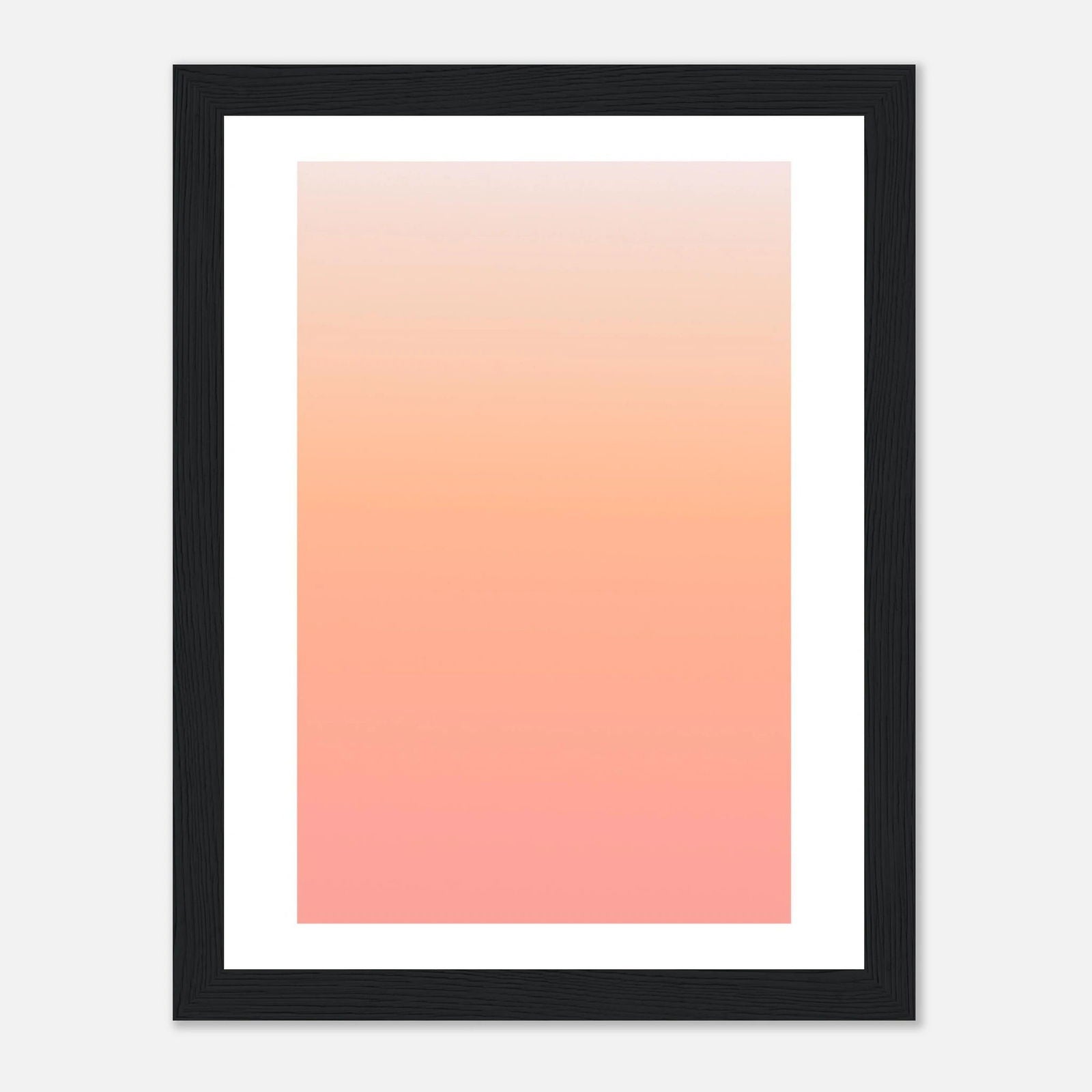 AAM_Linear Pastell Gradient Art Poster im Holzrahmen - Apricot-Peach
