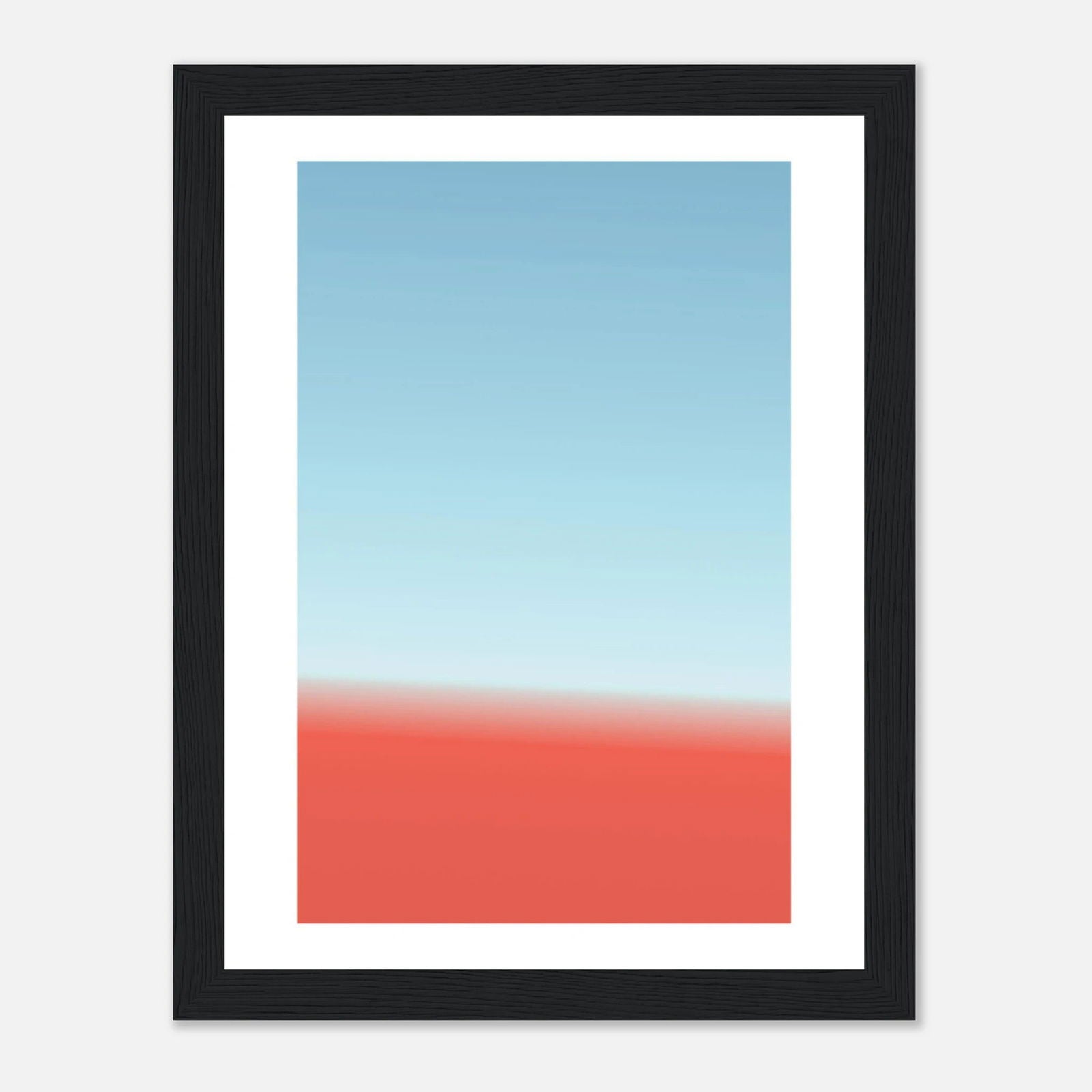AAM_Linear Pastell Gradient Art Poster im Holzrahmen - Desert Horizon