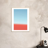 AAM_Linear Pastell Gradient Art Poster im Holzrahmen - Desert Horizon