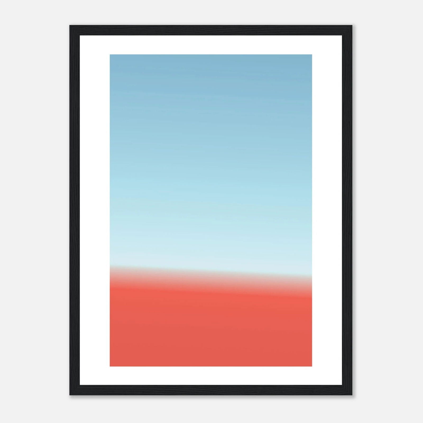 AAM_Linear Pastell Gradient Art Poster im Holzrahmen - Desert Horizon