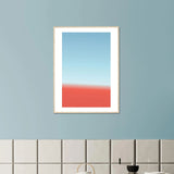 AAM_Linear Pastell Gradient Art Poster im Holzrahmen - Desert Horizon