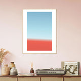 AAM_Linear Pastell Gradient Art Poster im Holzrahmen - Desert Horizon