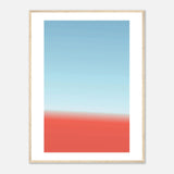 Framed Linear Pastell Gradient Art Poster im Holzrahmen - Aura Poster für jeden Raum