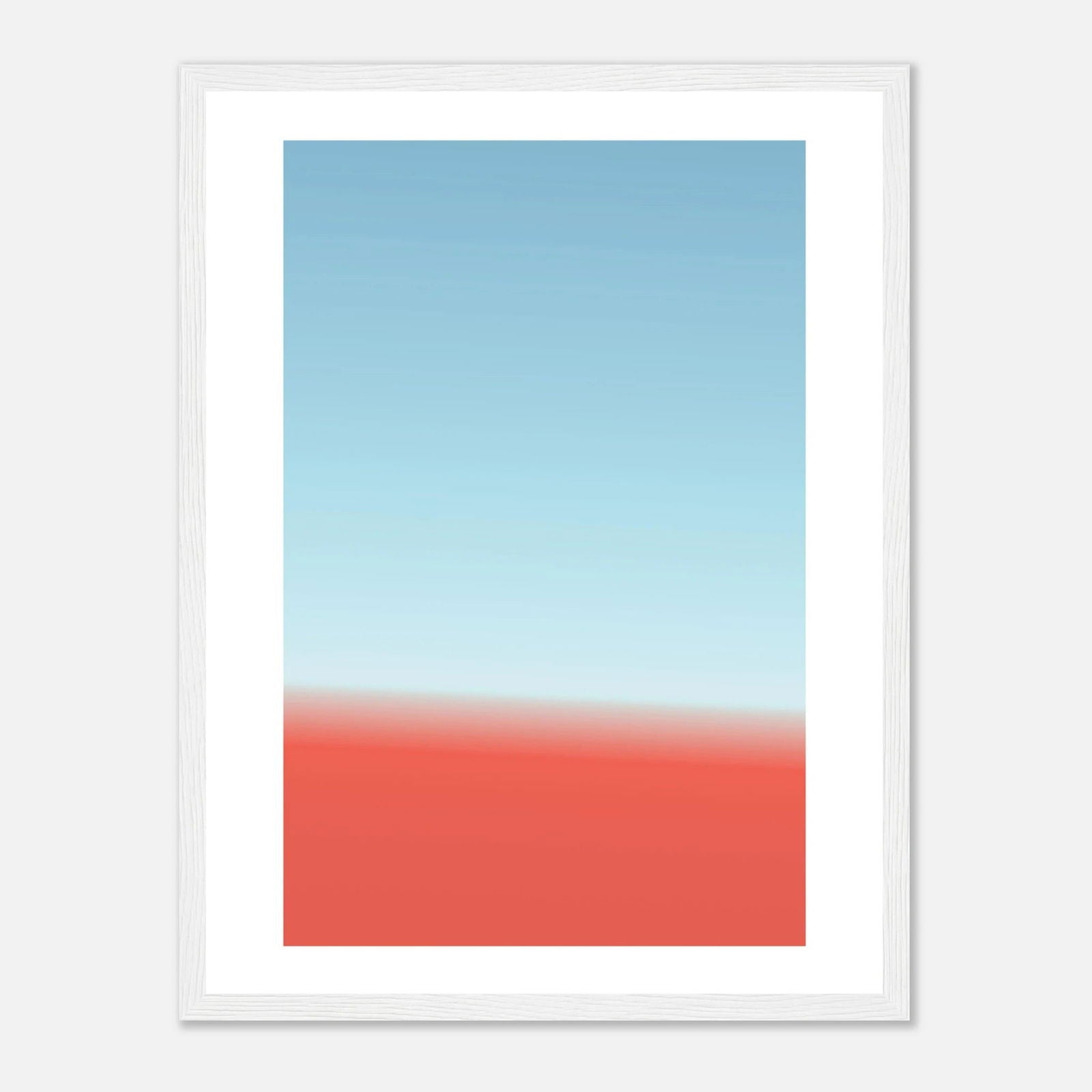 AAM_Linear Pastell Gradient Art Poster im Holzrahmen - Desert Horizon