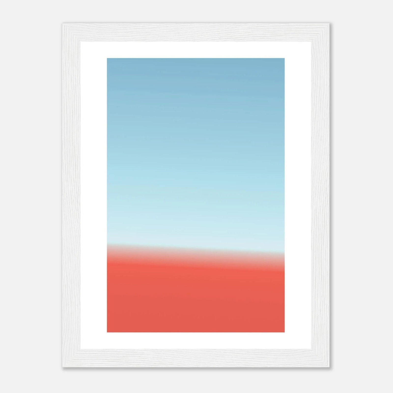 AAM_Linear Pastell Gradient Art Poster im Holzrahmen - Desert Horizon