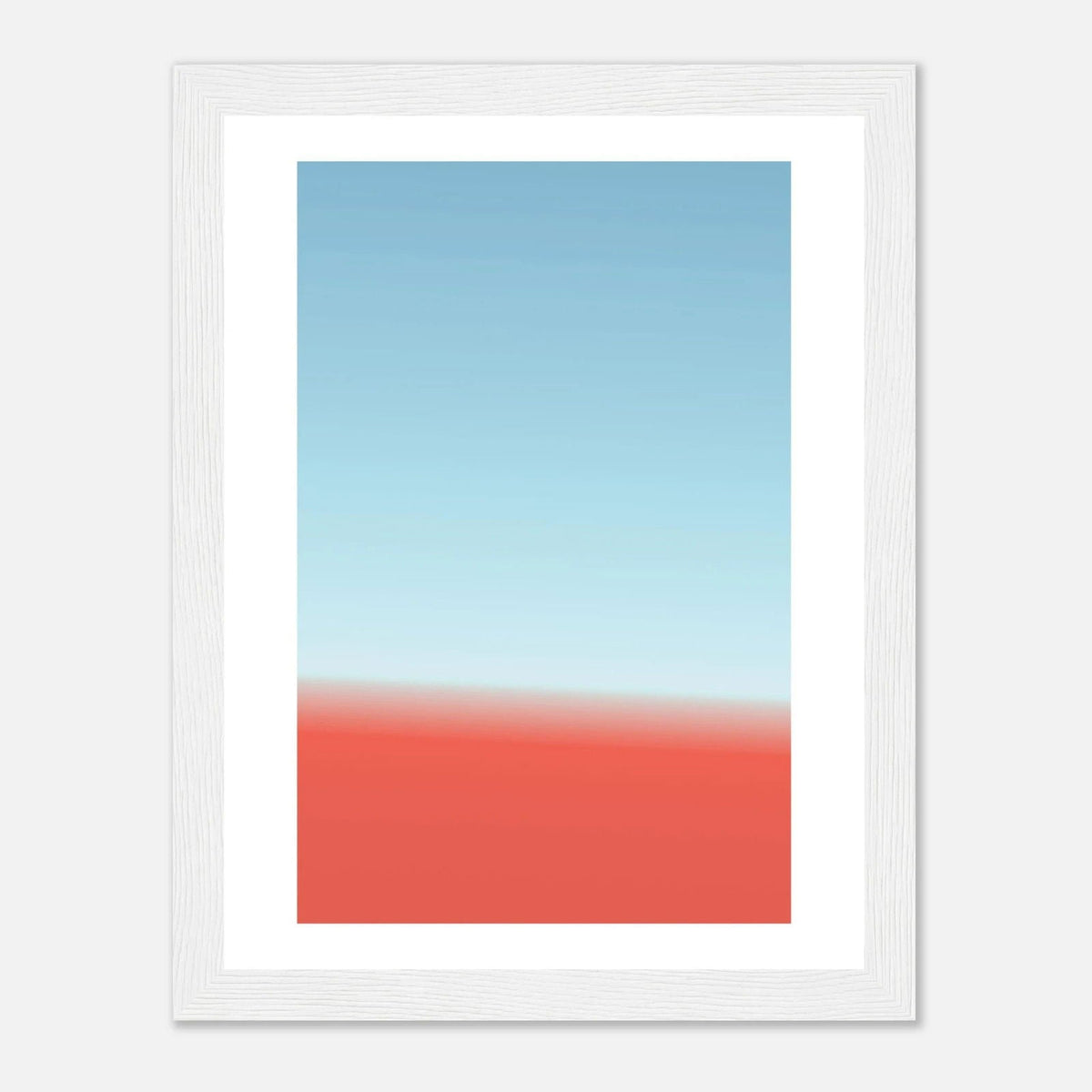 AAM_Linear Pastell Gradient Art Poster im Holzrahmen - Desert Horizon