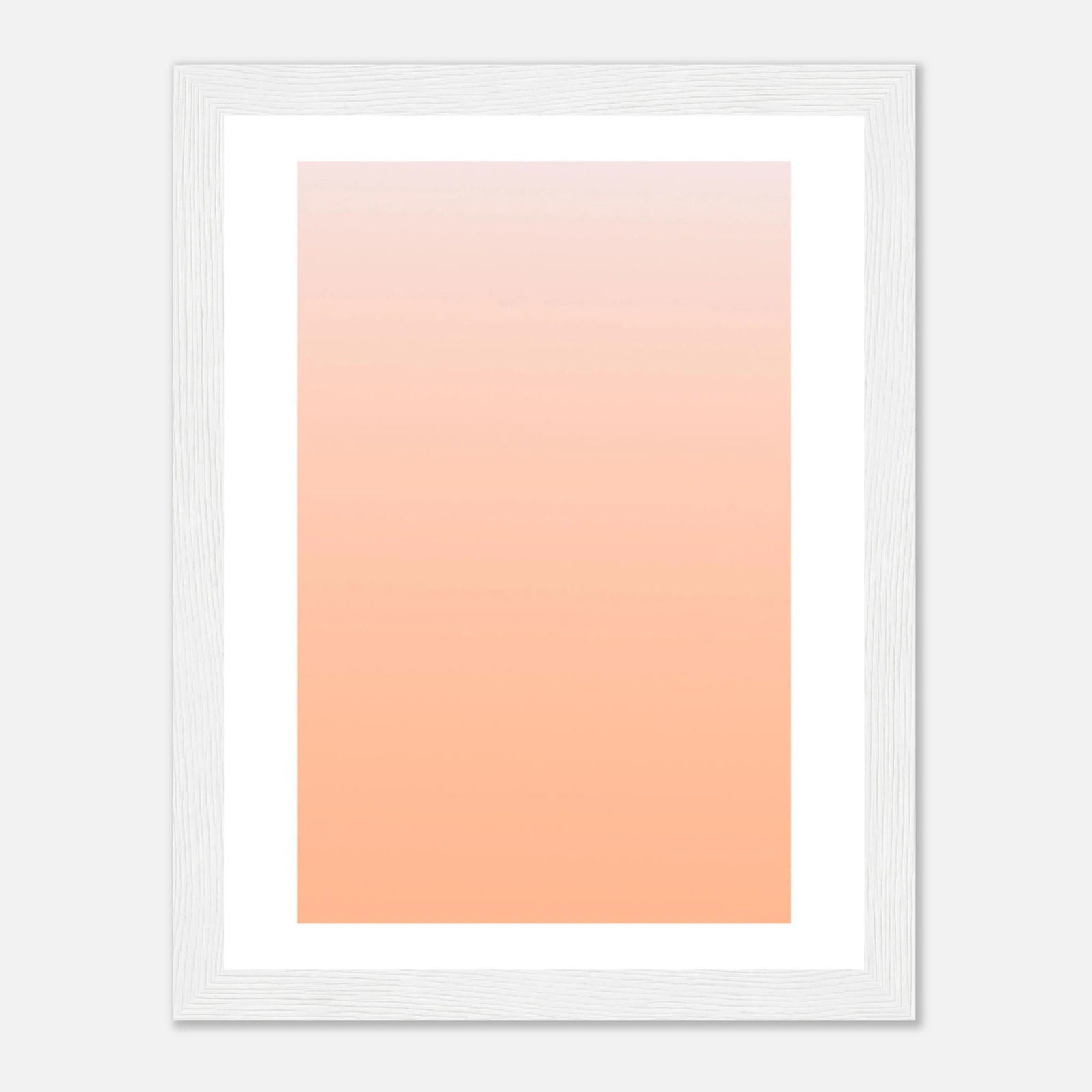 AAM_Linear Pastell Gradient Art Poster im Holzrahmen - Orange