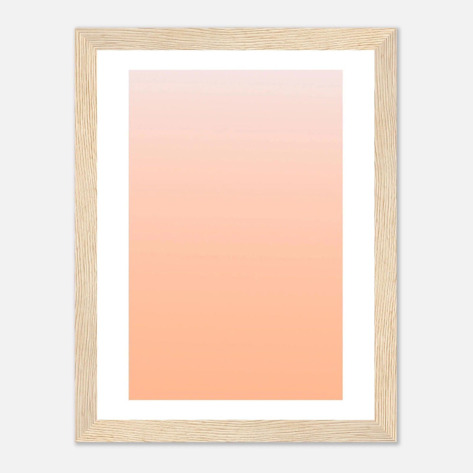 AAM_Linear Pastell Gradient Art Poster im Holzrahmen - Orange