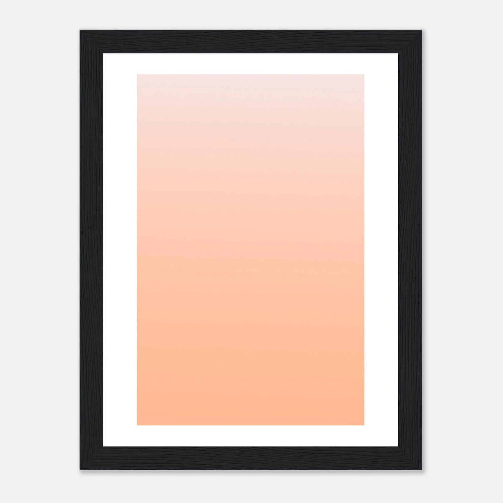 AAM_Linear Pastell Gradient Art Poster im Holzrahmen - Orange