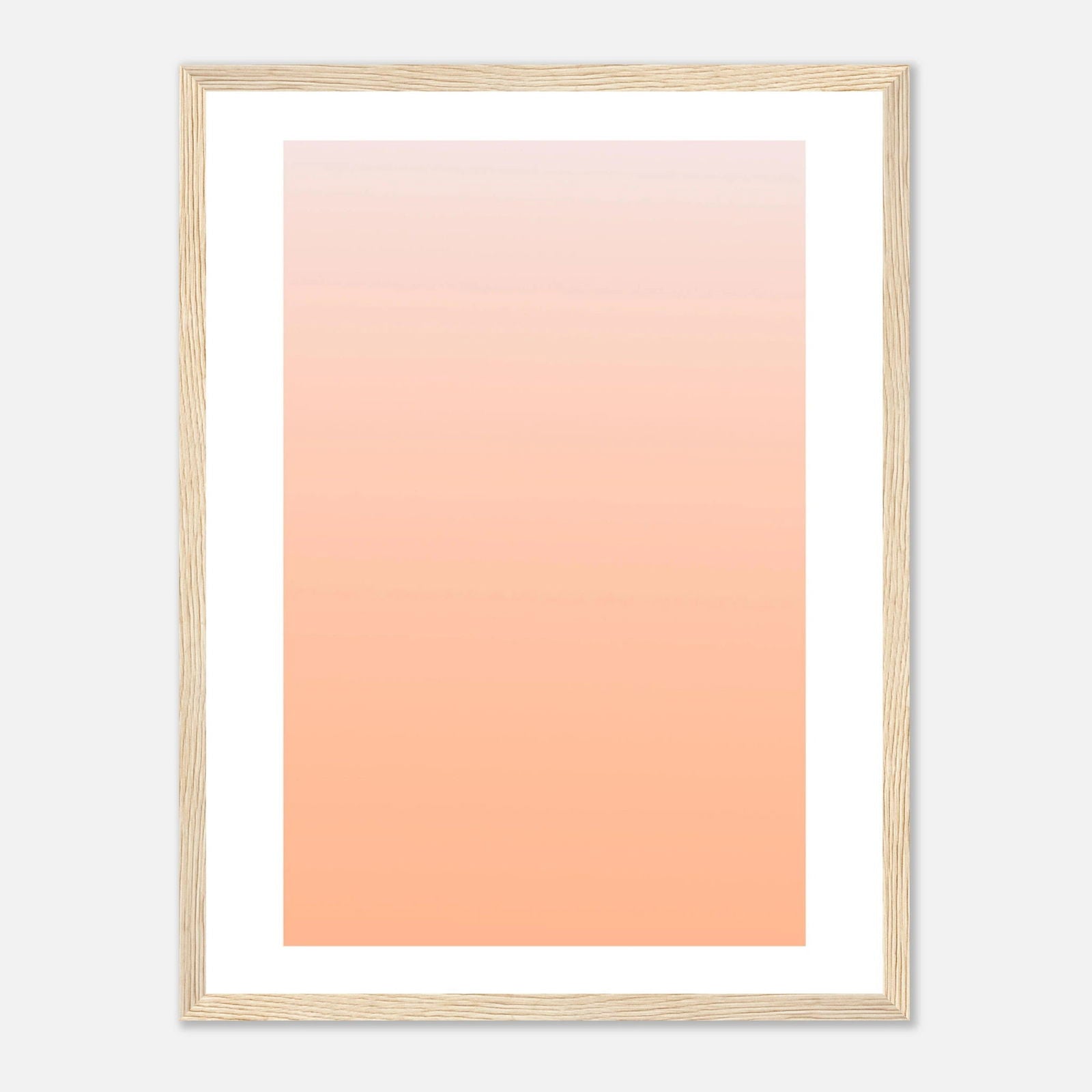 AAM_Linear Pastell Gradient Art Poster im Holzrahmen - Orange