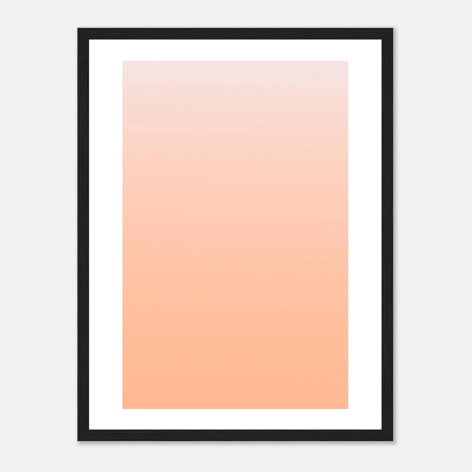 AAM_Linear Pastell Gradient Art Poster im Holzrahmen - Orange