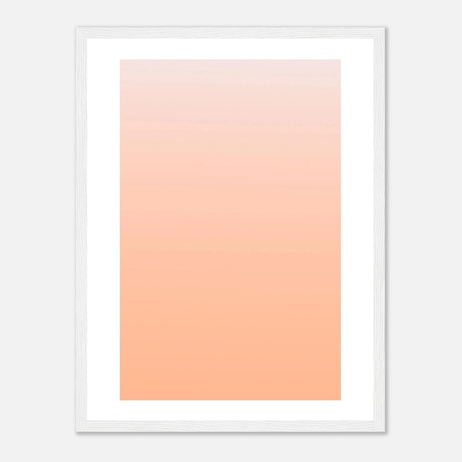 AAM_Linear Pastell Gradient Art Poster im Holzrahmen - Orange