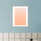 AAM_Linear Pastell Gradient Art Poster im Holzrahmen - Orange