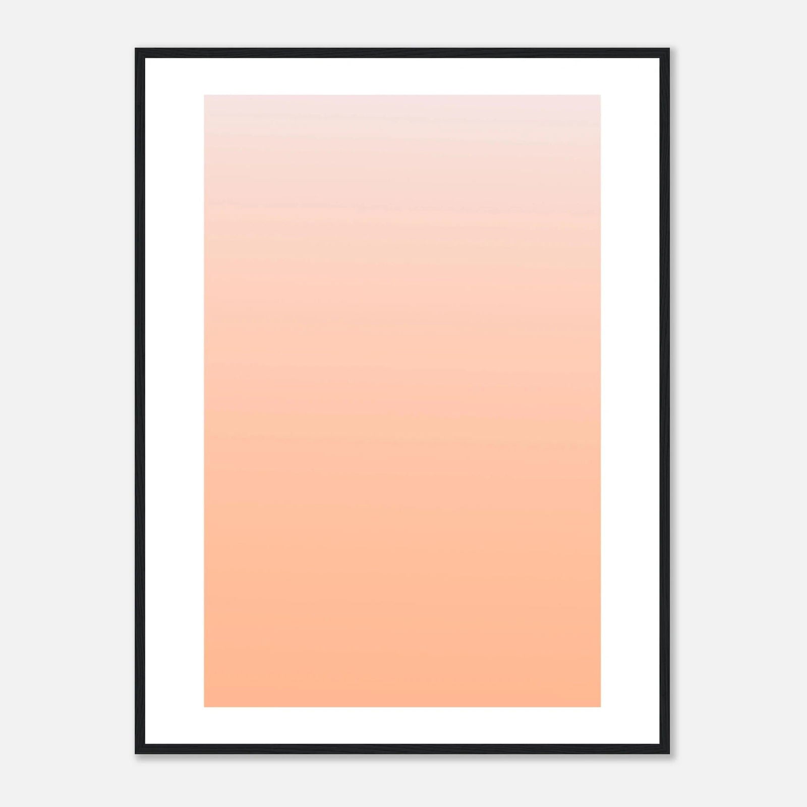 AAM_Linear Pastell Gradient Art Poster im Holzrahmen - Orange