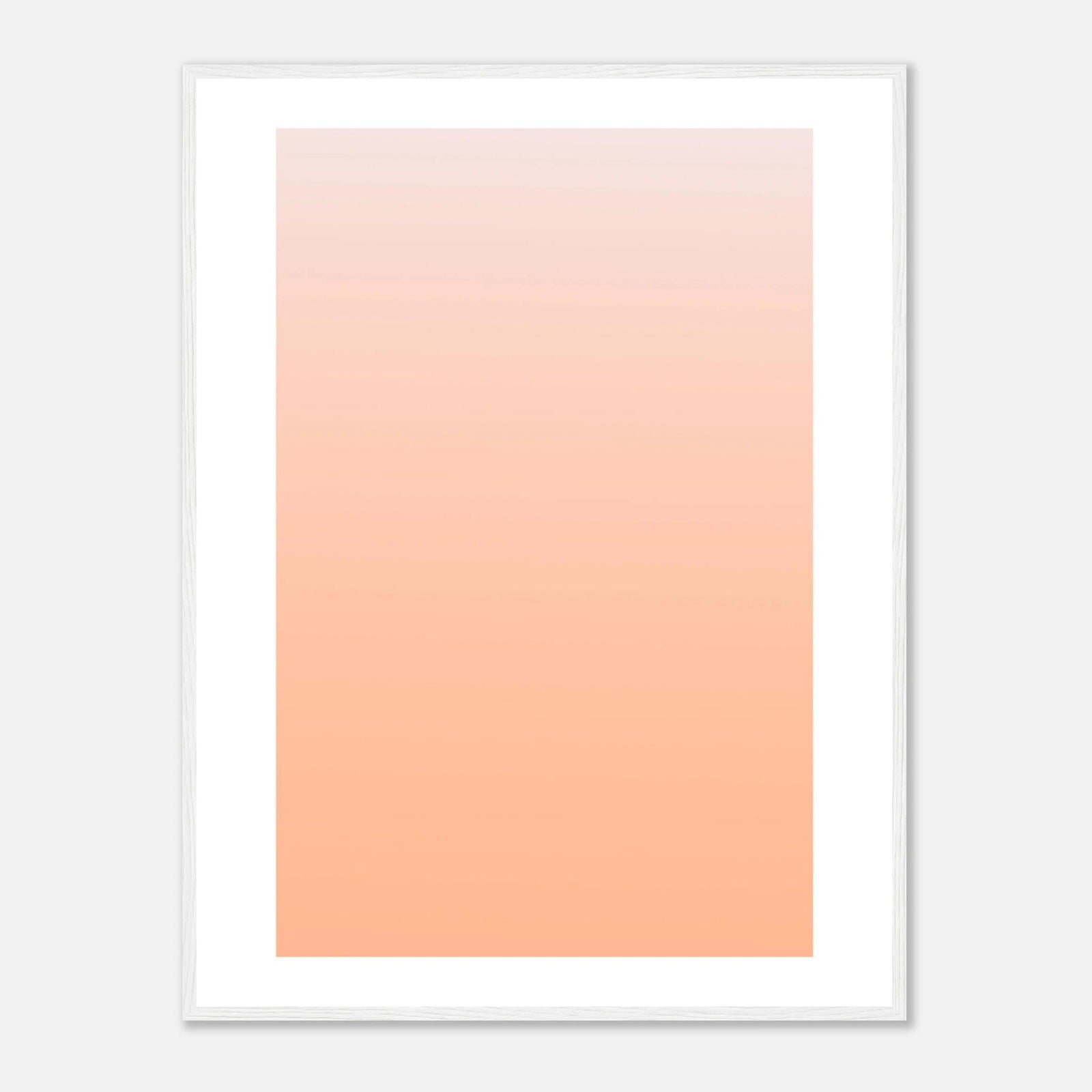 AAM_Linear Pastell Gradient Art Poster im Holzrahmen - Orange