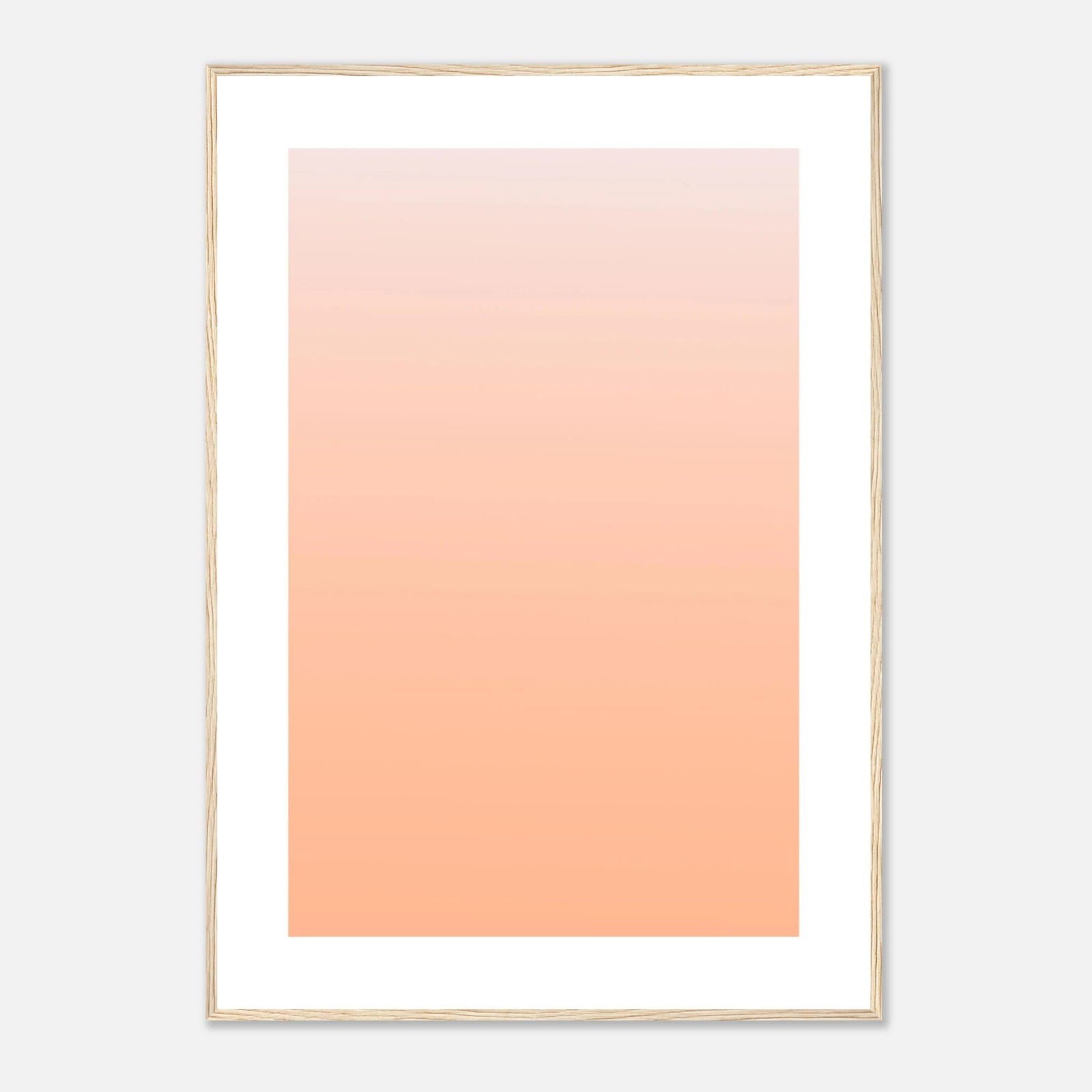 AAM_Linear Pastell Gradient Art Poster im Holzrahmen - Orange