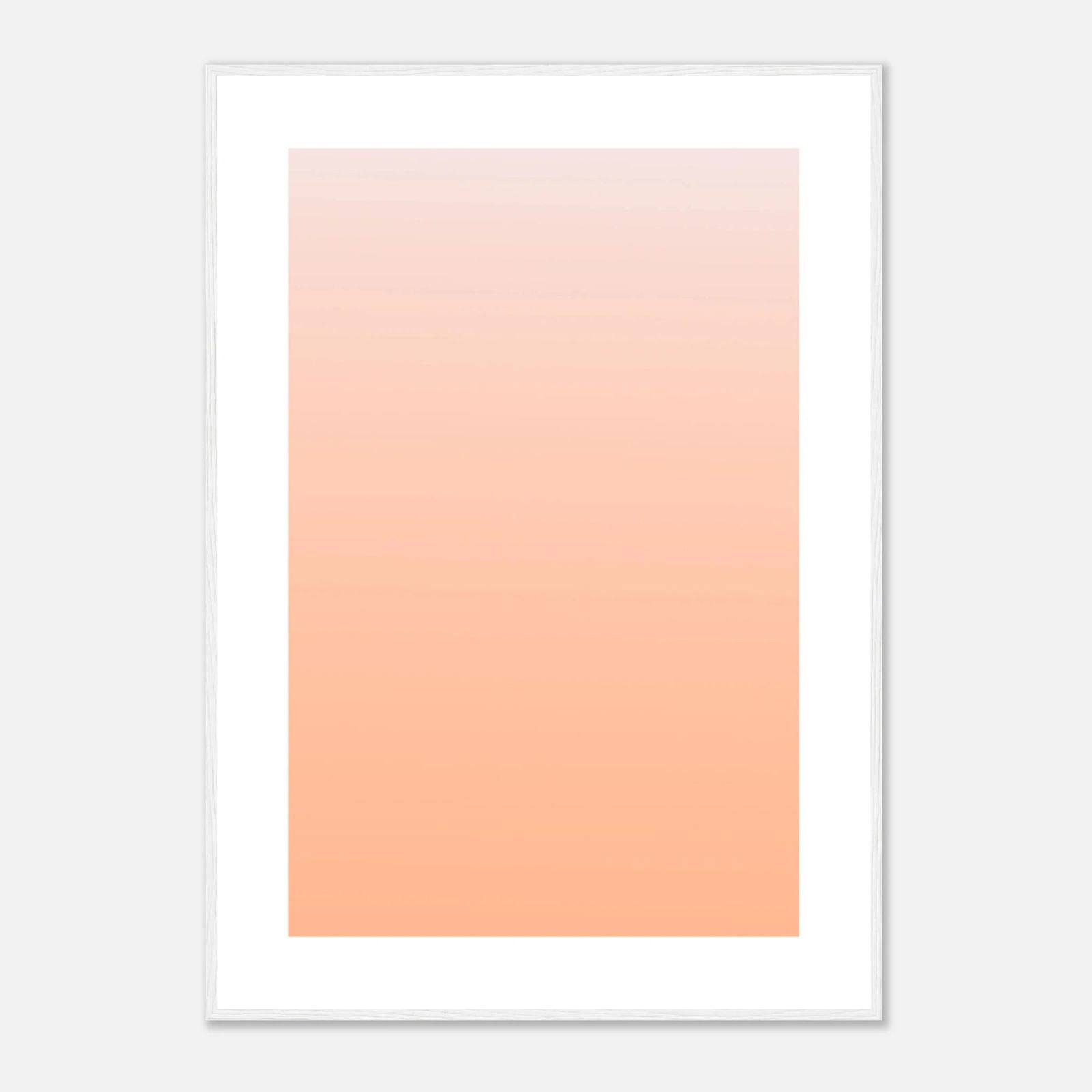 AAM_Linear Pastell Gradient Art Poster im Holzrahmen - Orange