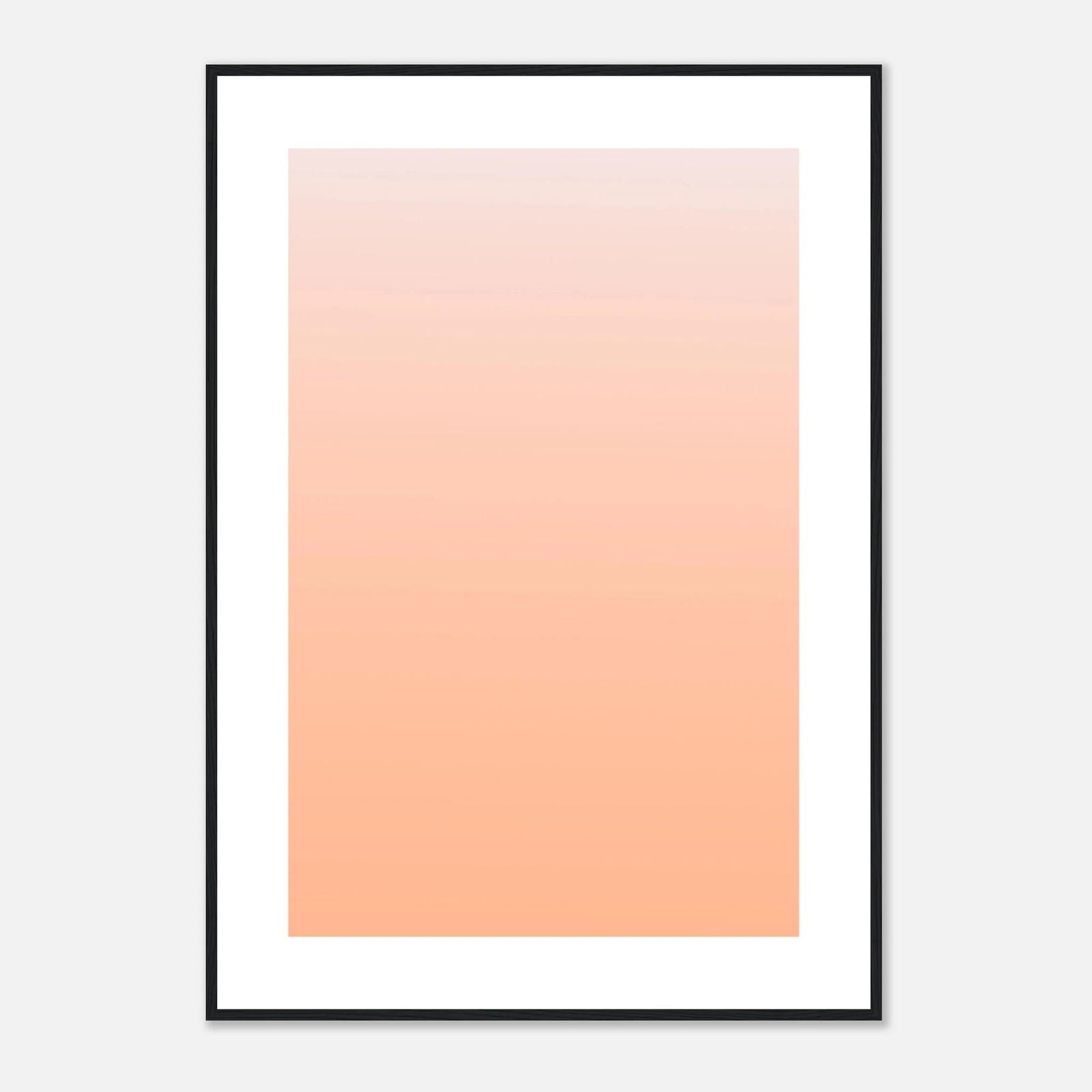 AAM_Linear Pastell Gradient Art Poster im Holzrahmen - Orange