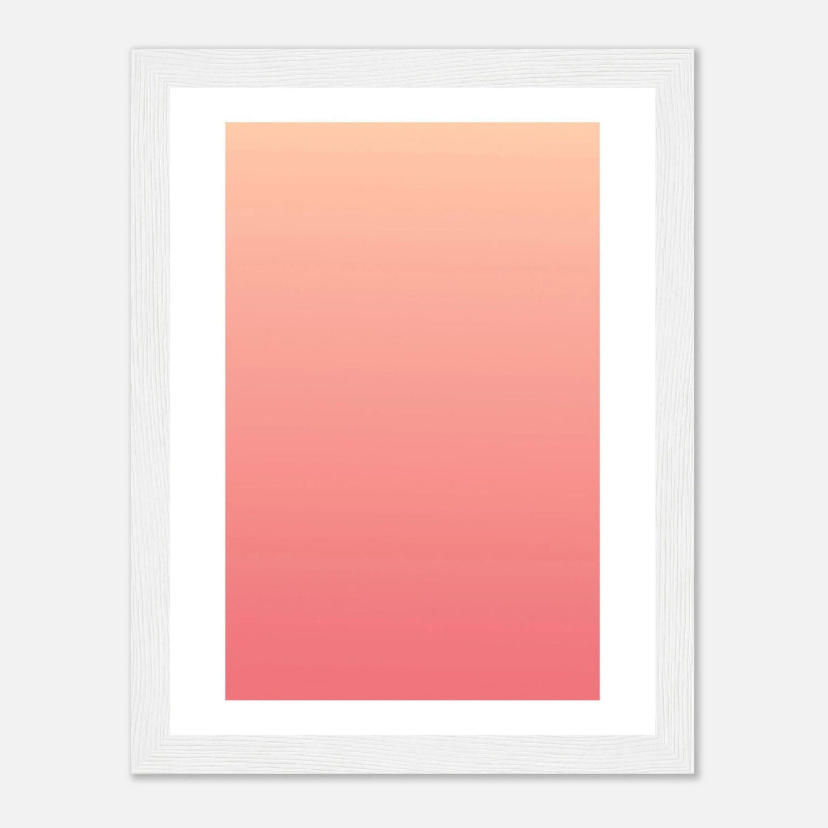AAM_Linear Pastell Gradient Art Poster im Holzrahmen - Rotorange