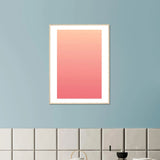AAM_Linear Pastell Gradient Art Poster im Holzrahmen - Rotorange