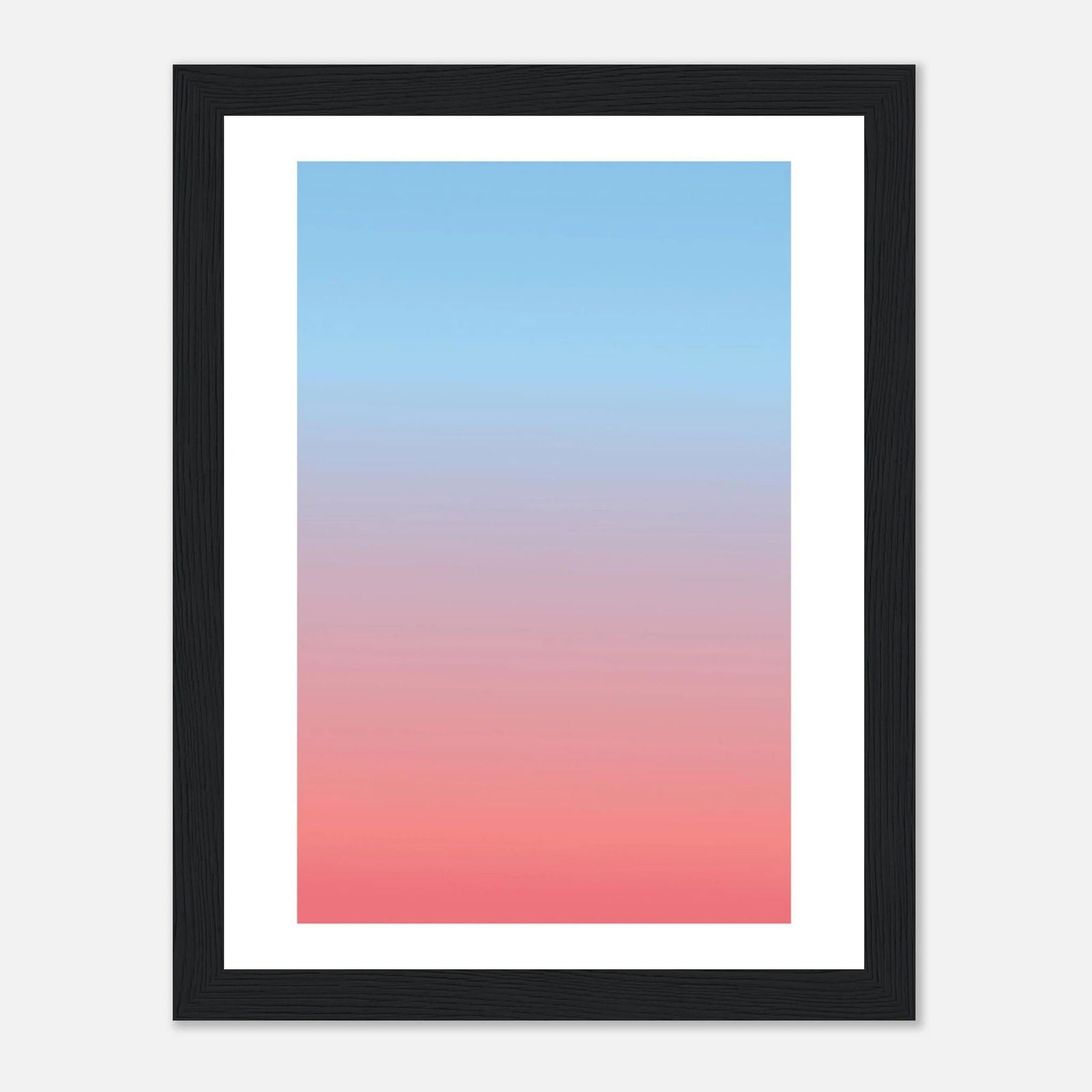 AAM_Linear Pastell Gradient Art Poster im Holzrahmen - Sky Sunset