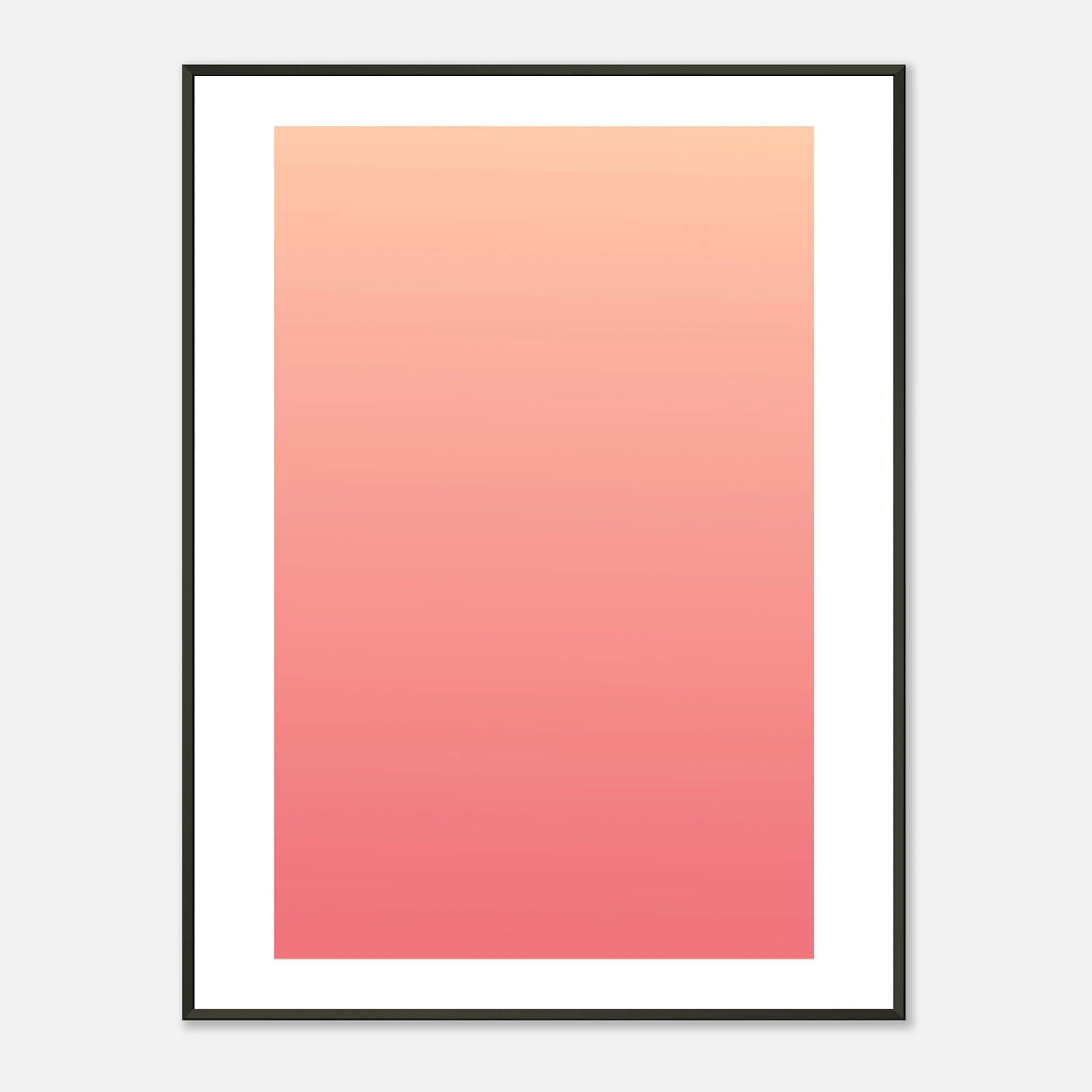 Linear Pastell Gradient Art Poster im schwarzen Metallrahmen - farbverlauf poster