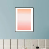 AAM_Linear Pastell Gradient Art Poster im schwarzen Metallrahmen - Orangeweiß