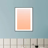 AAM_Linear Pastell Gradient Art Poster im schwarzen Metallrahmen - Orange