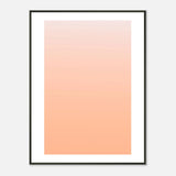 Framed peach-toned Pastell Gradient Art Poster im schwarzen Metallrahmen - Orange