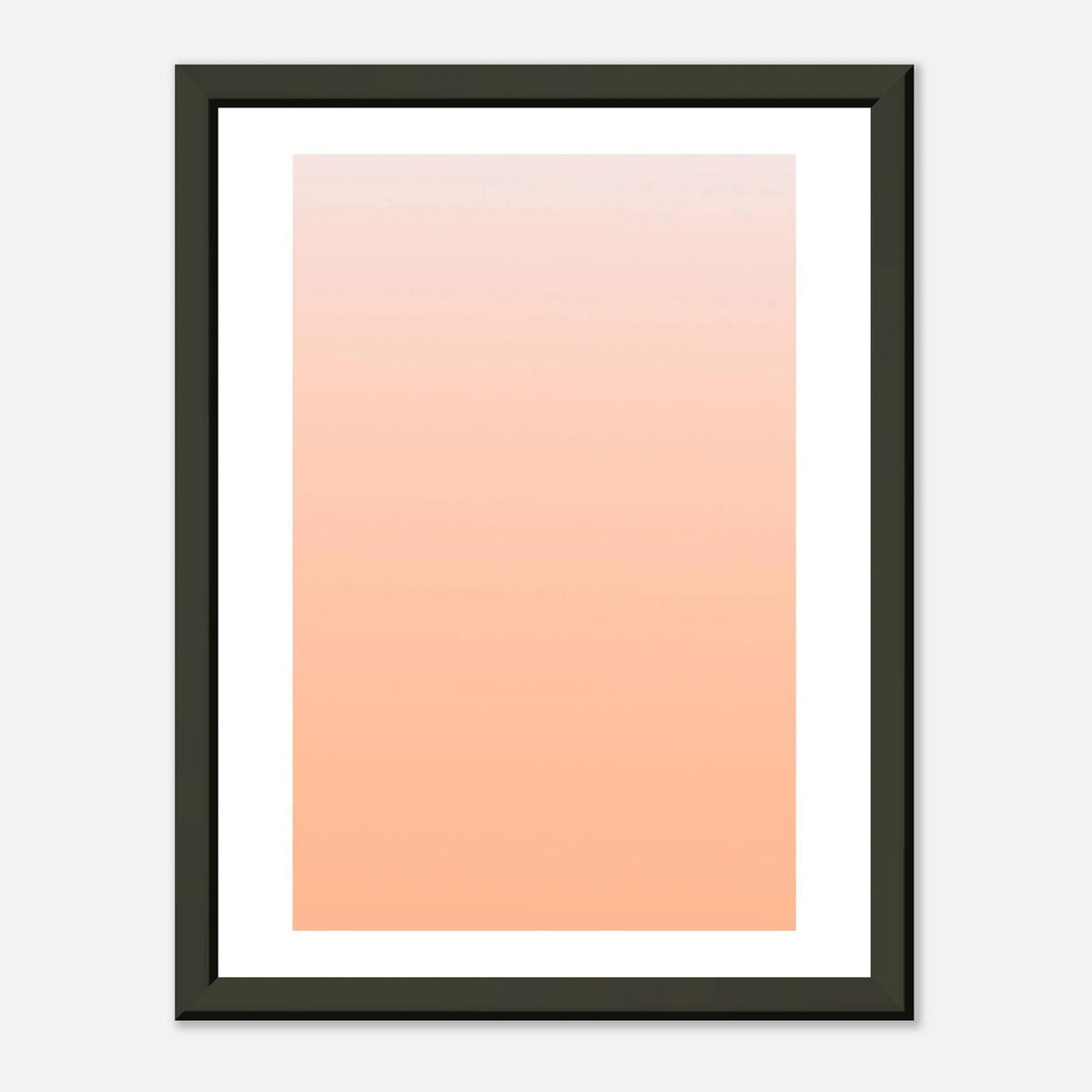 AAM_Linear Pastell Gradient Art Poster im schwarzen Metallrahmen - Orange