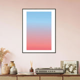 AAM_Linear Pastell Gradient Art Poster im schwarzen Metallrahmen - Sky Sunset